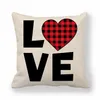 Kärlek Valentinsdag kuddefodral Brev Skriv ut Kasta Kudde Skal Cupid Linne Pillow Case Hem Party Fashion Decor T9i00281