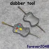 Hot Dabber Dabber Tools Com punho de silicone Adesivos Wax Jar Dab Tool Para Dry Herb 120mm silver dabber tool