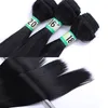 Synthetic Hair weft Hair Extension 3 Bundles weave 16 18 20 Inches Fiber color 1B Black High Temperature