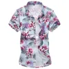  Male Clothing Floral Print Short Sleeve Men Shirts Casual Slim Fit Tops Plus Size 5XL Shirt Chemise Homme Manche Court 20