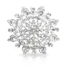 2,3 ZollVintage Rhodium versilbert klarer Strass Kristall Diamante Hochzeitseinladung Brosche Schmuck Pins Corsage Damen