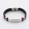 Pulsera de silicona de acero inoxidable 316L para hombres, mujeres, pareja, brazalete de envoltura de silicona negra, joyería deportiva de acero de titanio de moda 2019 a granel