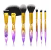 Oregelbundna makeupborstar Set Pulver Foundation Blush Blending Eyeshadow Lip Cosmetic Brush Kit Verktyg 7PC / Set RRA1421