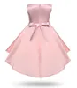 2020 جديد ملابس الاطفال الوردي الأزرق مصمم ملابس بنات فتاة مساء القوس فستان الأميرة طفل اللباس هالوين اللباس