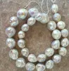 Бесплатная доставка элегантный 12-13mm высокого качества дюйма ожерелье барокко белый стиль жемчужное ожерелье