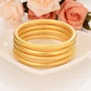 Fine Yellow Gold Wypełniona Bransoletka 4 Sztuk Montaż Hurtownie Moda Dubaj Ścierna Blastic Bangle Biżuteria