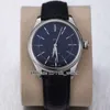 NOVO m50509 39 milímetros Japão Miyota 8215 Automatic Mens Watch prata caso mostrador preto pulseira de couro preto de alta qualidade Gents Negócios Relógios