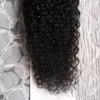 Mongolian Kinky Curly Hair 100pc Fusion Hair I Tips Stick Tip Keratin Machine Made Remy Pre Bonded Human Hair Extension 16 "20" 24 "1g / s