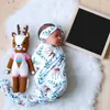 Baby Muslin Wepddle Wrap Office Orlads Одеял Одеяла Питомник Постельное белье Потенление Детская Детская Олень Обернутая Стрижка с повязкой A389