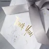 Confezione regalo Scatola di caramelle con piramide di marmo grigio creativo per feste Baby Shower Scatole di carta Confezione di bomboniere Grazie276z