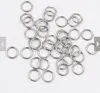 1000 stks / tassen groothandel prijs dun 0,3 * 5mm maat jump ring roestvrij stalen split ringen diy sieraden bevindingen