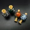 Nuevo estilo Smoke US Color Peluca Wag Glass Bubble Carb Cap 28mmOD Tapas universales únicas para cuarzo Banger Glass Bongs