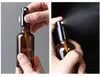 Bouteilles ambrées de 30ML/50ML avec couvercle noir, flacons de pulvérisation en verre pour huiles essentielles, pulvérisateur de brouillard d'échantillon, pompe atomiseur, bouteille de parfum SN598