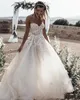 Boho Summer Beach Abiti da sposa A Line Leci Appliques Abiti da sposa a buon mercato Abiti con cerniera senza maniche Abiti Hawai 3868712