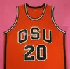 #20 Gary Payton Oregon State Beavers College Retro Classic Basketball Jersey Mens Ed Custom Number and Name Jerseys