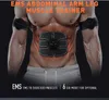Abdominal EMS Muscle Trainer Elektroder Elektriska muskelstimulator Män eller Lady Abdominal Mni Body Messagers Batteridriven
