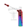 HORNET Rainbow Hookah Shisha Smoking Glass Water Pipe 127MM Aluminum Metal Tobacco Oil Rig Wax Water Pipe For Smoking Water Pipes Bongs