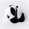 Real Genuine Coelho / Pele De Rex Urso Panda Pompom Bola Saco Charme Chaveiro Chaveiro Acessórios Telefone Bolsa Bolsa