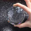 Boules de cristal à facettes en verre de Quartz, pierres et minéraux naturels, boules de cristaux Feng Shui, Figurine Miniature, produits Kristal