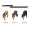 Army Tactical Military Airsoft Shooting Bicycle Riding Gear Combat Fingerless Glove Paintball Hard Carbon Knuckle Half Finger Glov238i