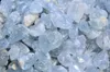 100G Natural Sky Blue Celestite Crystal Quartz Surowy kamień Kamień Kamienne Kryształ Kamienie energii Whole294H