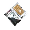 100 st Många återförslutningsbara Zip Mylar Bag Food Storage Aluminiumfolie Väskor Luktsäker påsar 6 * 10cm 7 * 13cm 8 * 11cm Förvaringspåsar