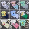 Çocuklar Giysi Tasarımcısı Erkek Karikatür Gömlek Kısa Pantolon 2 adet Set Kısa Kollu Toddler Kız Kıyafetler Yaz Çocuk Giyim 15 Tasarımlar DHW3594