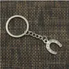 trasporto libero Adatti 20pcs / lot Keychain dell'anello chiave gioielli in argento placcato argento placcato ferro di cavallo U fascini accessori chiave