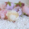 100 stuks DIY retro zijde kunstbloemen Europese pioenknop bloemkoppen voor bruiloft Garland D25 C18112601