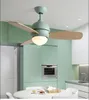 36 pouces nordique belle Macaron Led ventilateur de plafond lumière cuisine créative chambre d'enfant Decro ventilateur barre de lumière salle à manger lumières