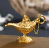 Classic Rare Hollow Legend Aladdin Magic Genie Lamps Incense Burners Retro Wishing Oil Lamp Home Decor Gift SN753
