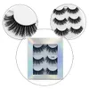 Natural long Thick False eyelashes mink 3 pairs set with laser packaging hand-made lashes eye makeup accessories 10 models DHL Free