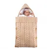 Baby Blanket Knitted Crochet Button Sleeping Bag Kids Toddler Sleep Sack Stroller Wrap Winter Warm Thick Blanket for Girls Boys Gifts LT1585