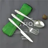 Stainless Steel Cutlery Set Stainless Steel Fork Spoon Knives Set Portable Tableware Set with Cloth Bag