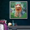 YGS-543 DIY 5D Partial Diamond Embroider The dog Round Diamond Painting Cross Stitch Kits Diamond Mosaic Home Decoration