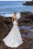 Mermaid Wedding Dresses With Cape Full Lace Appliqued Jewel Neck Cap Sleeve Bridal Gowns Sweep Train Wedding Dress