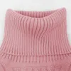 Women Knitted Two Piece Dress Set Winter Outfits Turtleneck Sweater Tank Midi Dress Set Clubwear Knit Skirt Sets