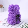 10set 25 سم صابون الرغوة الدب من الورود Teddi Bear Rose Flower Gifts for Women Valentines Gift Christmas Plush Makeup with box