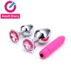 Journal adulte en acier inoxydable Butt Plug Vaginal Bullet Vibromasseur Produits Plug Anal Gode Perles Masseur Érotique Sex Toys pour Femme Y191030