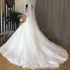 Vintage Ball Dresses Straps Lace Applique Tulle Castle Wedding Bridal Gown Custom Made Vestido De Novia