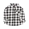 Baby Boys Girls Classic Plaids Shirt children lattice Long Sleeve Tops Blouse Casual Outwear cotton Coat Kids Clothing 9 colors C5781