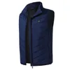 Nieuwe topherenkleding Elektrische verwarmde jassen Vest met USB -kabel Winter Down Jackets Men Mouwloze Doude Homme