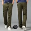 Men's Pants Winter Plus Size M-5XL Loose Fleece Men Cargo Trousers Elastic Waist Fat Straight Long 9 Models1