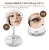 Miroir de maquillage éclairé à LED portable Vanité compacte Mamorage de maquillage Miroirs de poche miroir à main cosmétique 10x Lunes de grossissement New7721298