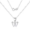 Groothandel-S925 vlinder zirkoon hanger ketting nieuwe Europese en Amerikaanse sieraden groothandel sleutelbeen ketting ketting voor vrouw