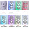 DHL free 7 colori maschera facciale LED Led Photon Therapy maschera facciale dispositivo terapia della luce ringiovanimento della pelle sbiancamento collo bellezza PDT maschera LED