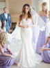 Sexy Lace Mermaid Wedding Dresses Spaghetti Straps Beaded Crystals Backless Court Train Summer Beach Wedding Bridal Gowns robes de mariée