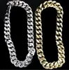 Hiphop överdriven daikin kedja hel outfit personlighet prestanda props plast imitation guld halsband nattklubb accessor5075578