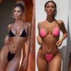 Sexy Tanga Bikini Set Mujeres Traje de baño Vendaje Push Up Acolchado Traje de baño Verano Playa Mujeres Traje de baño Brasileño Monokini Caliente