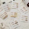 3pcs / set kvinnor hairpins hårklipp pärla bobby pins sida bangs clips barettes headwear damer mode hår verktyg smycken tillbehör nytt